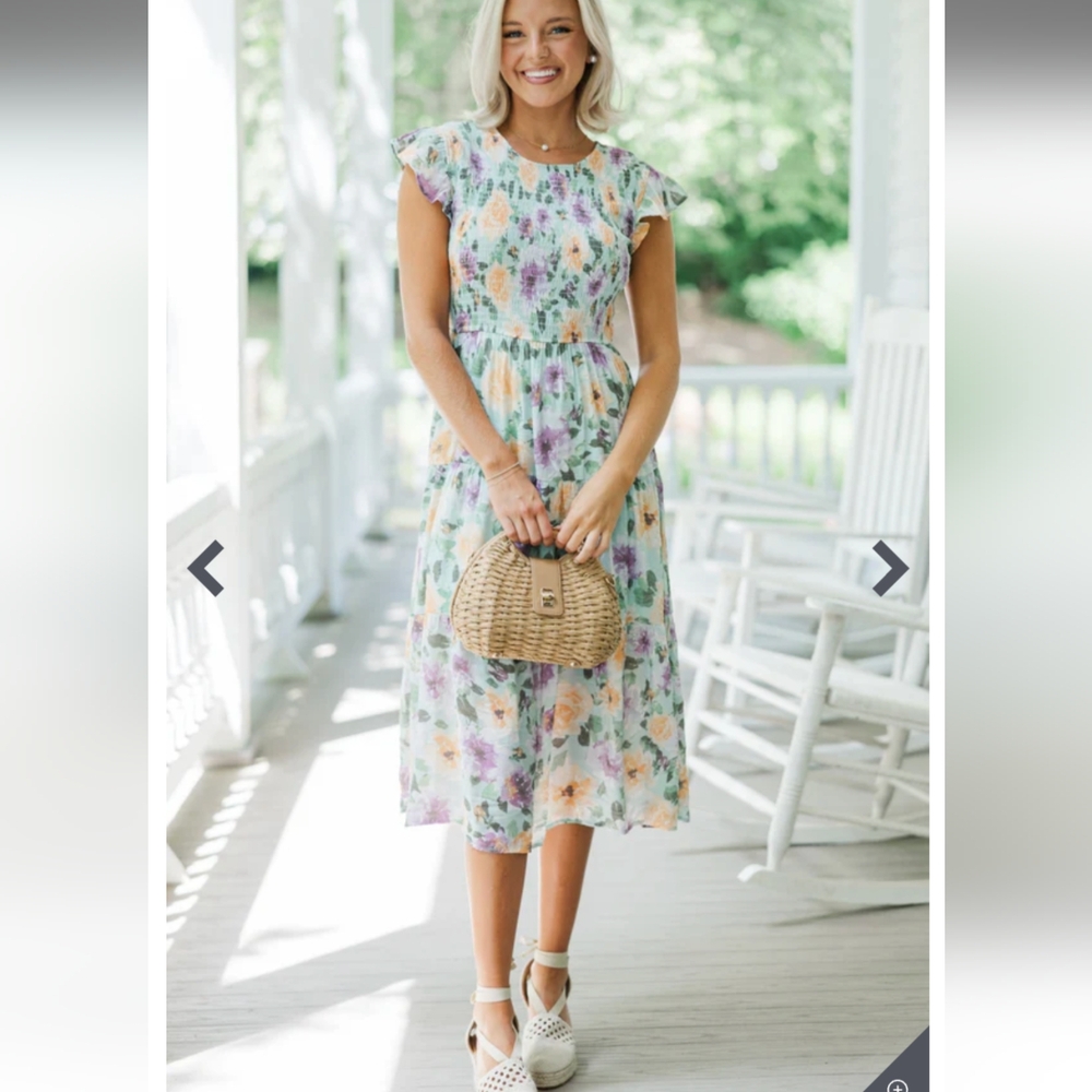 Floral Print Midi Dress